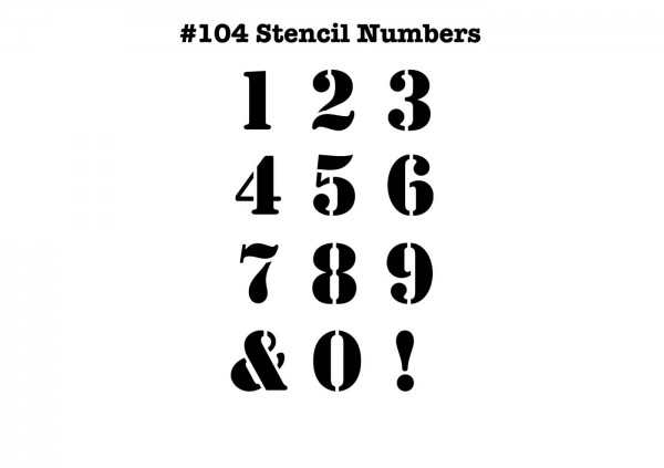 Airbrush Schablone Stencil Zahlen Nummern 646 