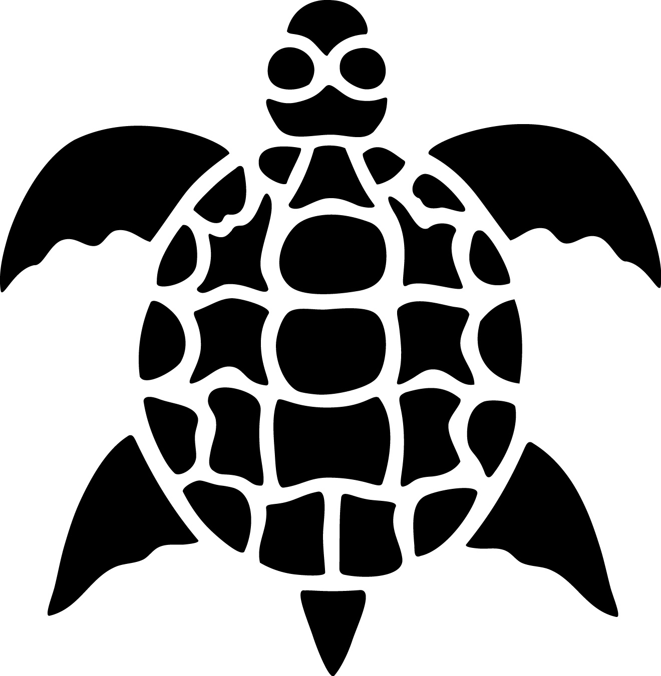 Selbstklebende Schablone für Glitzer-Tattoos oder für Airbrush-Tattoo SCHILDKRÖTE, SP110