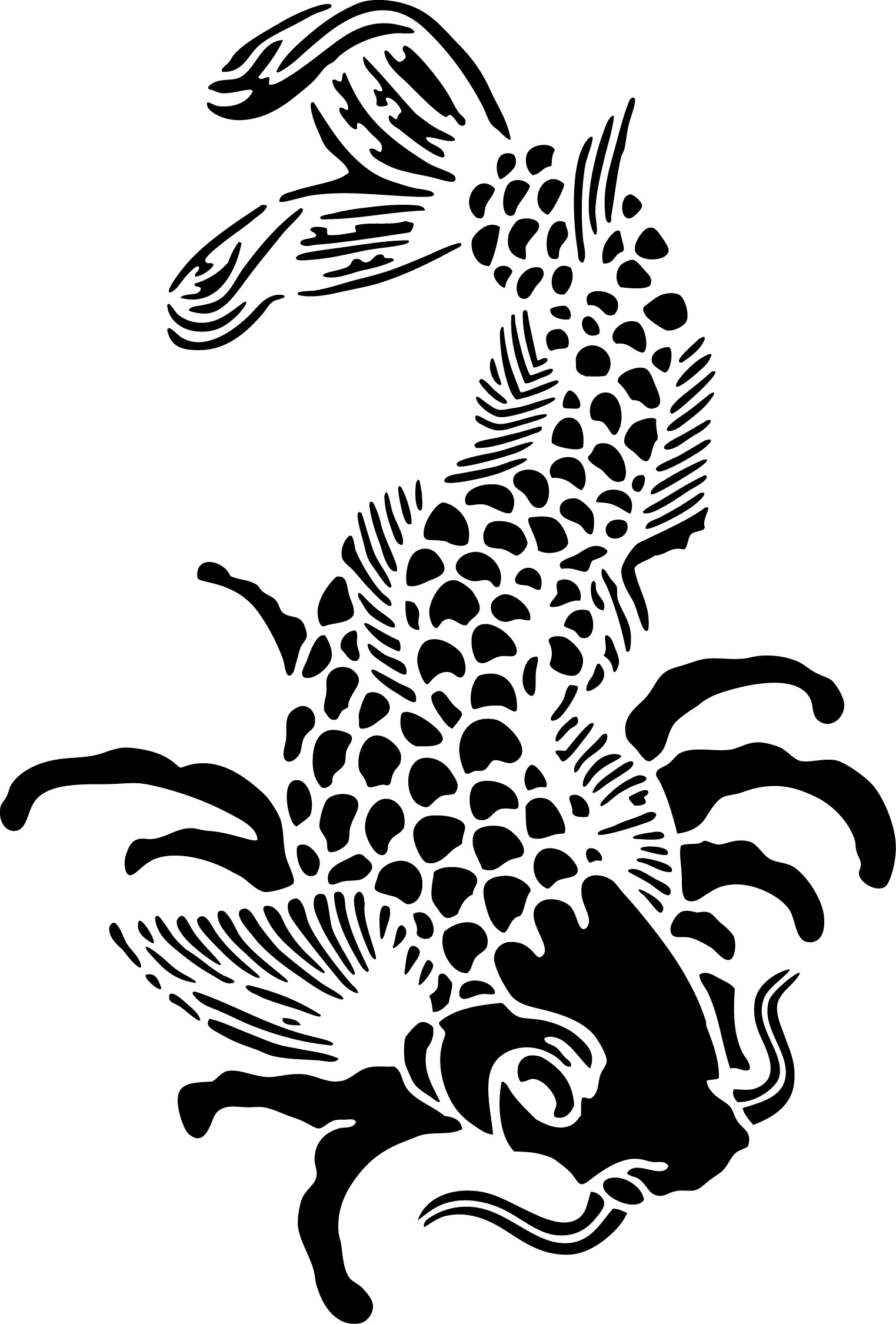 Selbstklebende Schablone für Glitzer-Tattoos oder für Airbrush-Tattoo KOI SP145