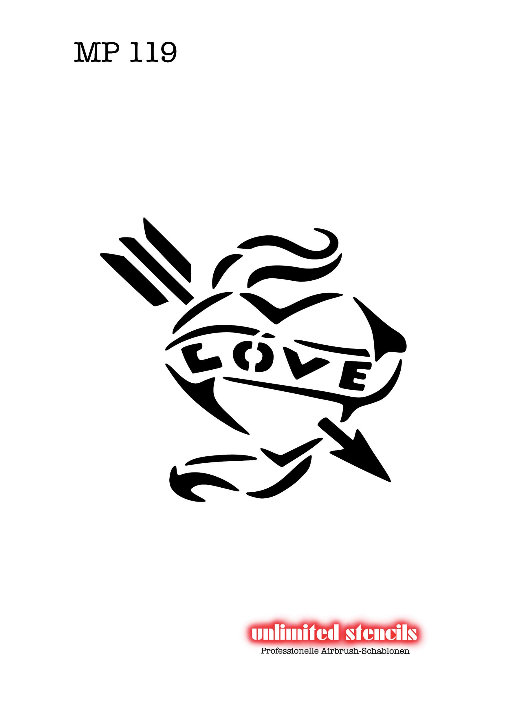 Mylar Airbrush Tattoo / Bodypainting Schablone MP119