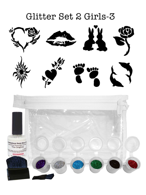 Glitzer-Tattoo-Set "for girls" G2G3