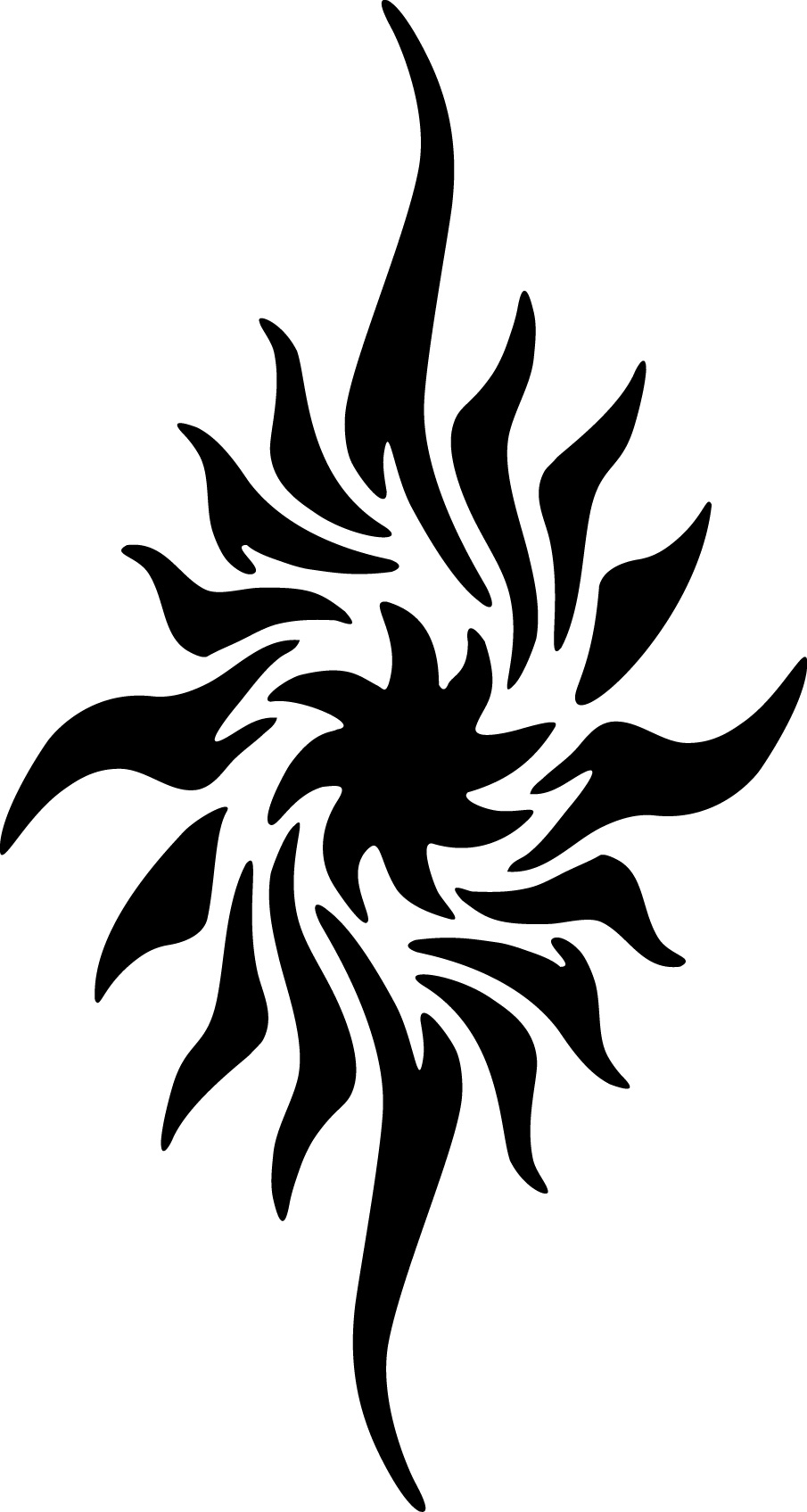 Selbstklebende Schablone für Glitzer-Tattoos oder für Airbrush-Tattoo  TRIBAL  SP134