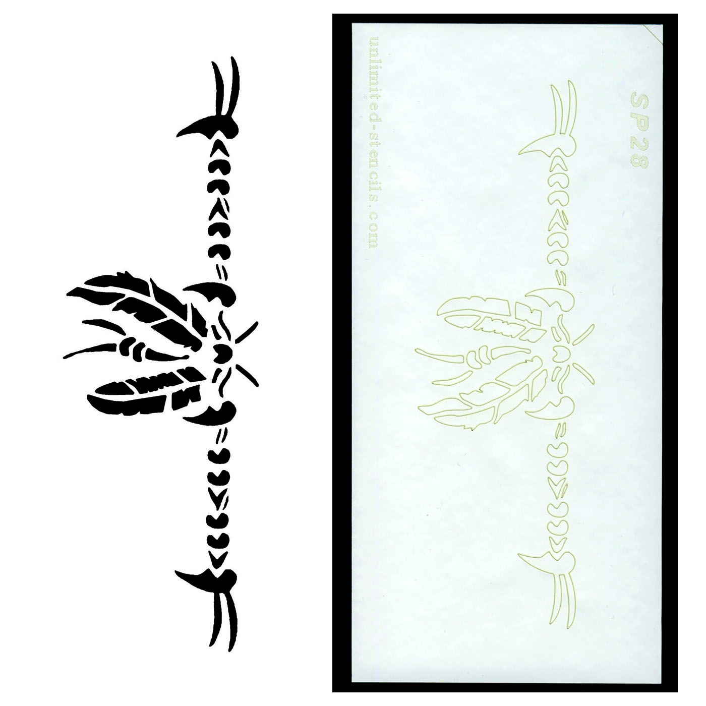 Selbstklebende Schablone für Glitzer-Tattoos oder für Airbrush-Tattoo