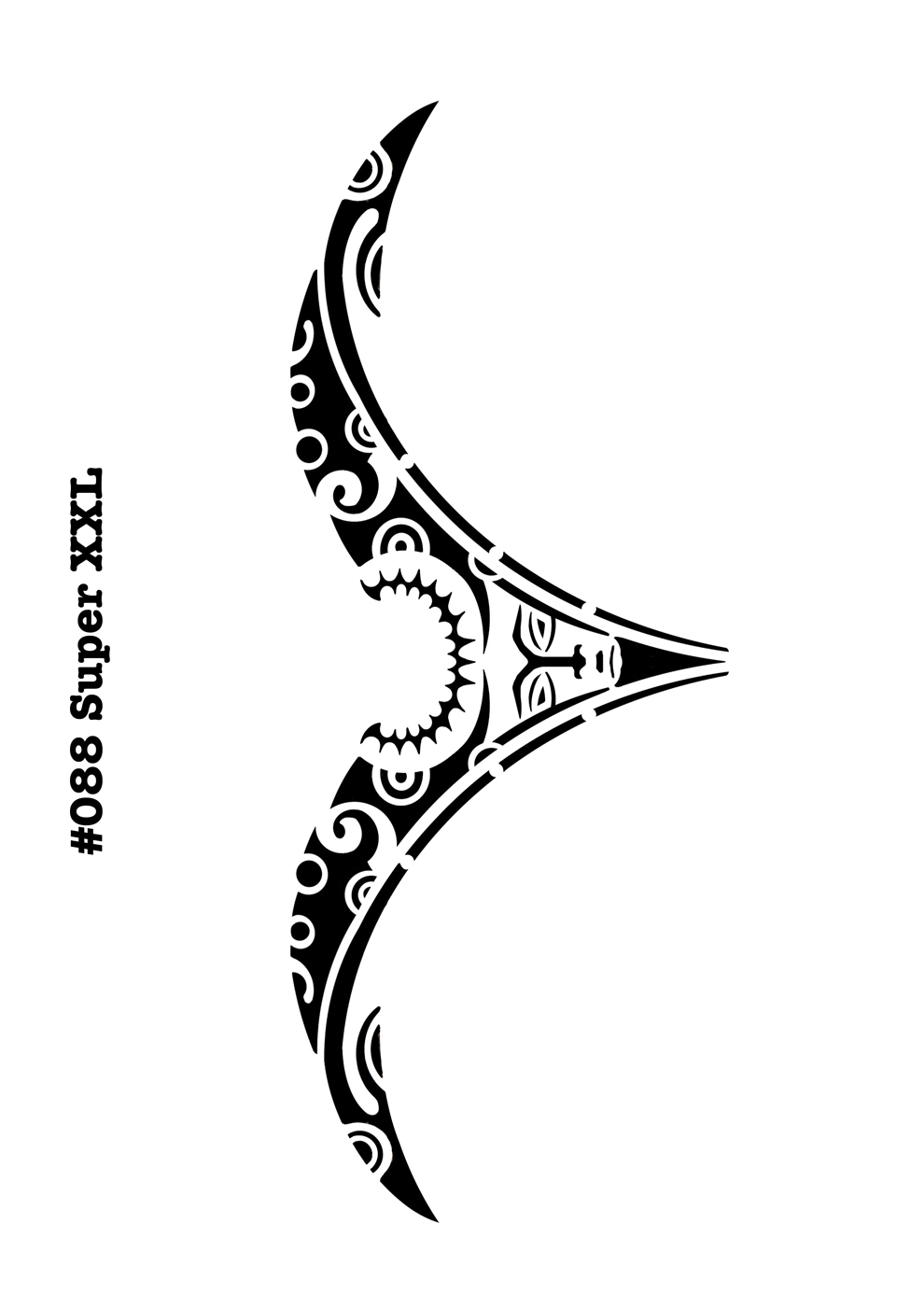 Airbrush-Tattoo-Schablone TRIBAL ARSCHGEWEIH  MYLAR #088