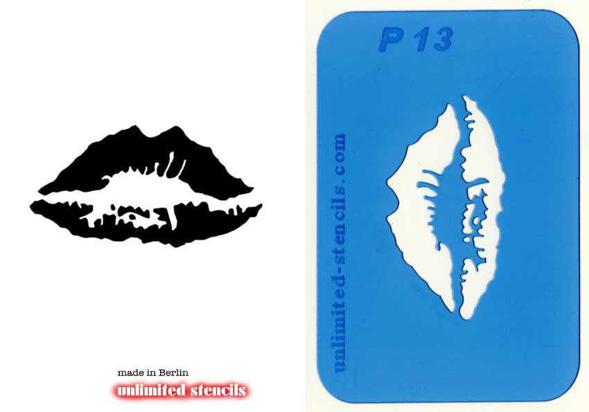 Mylar Airbrush Tattoo / Bodypainting Schablone LIPPEN  MP13