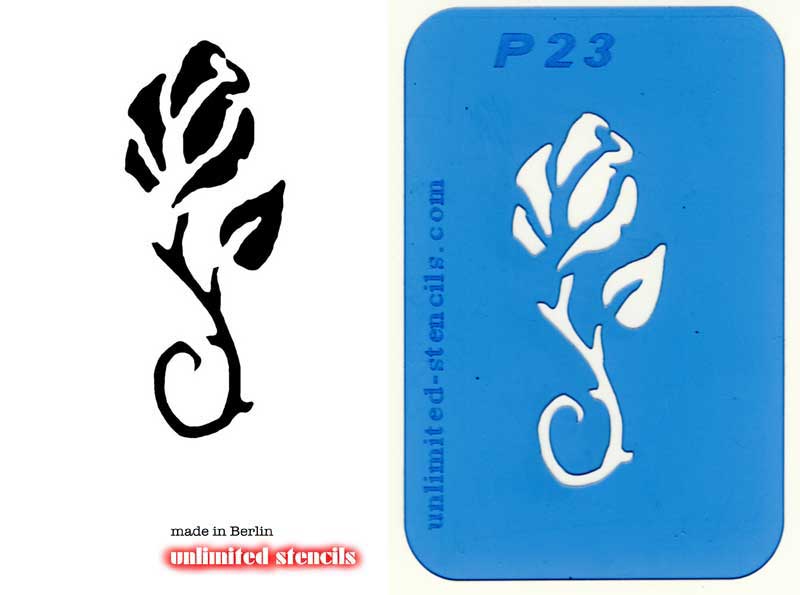 Mylar Airbrush Tattoo / Bodypainting Schablone ROSE  MP23