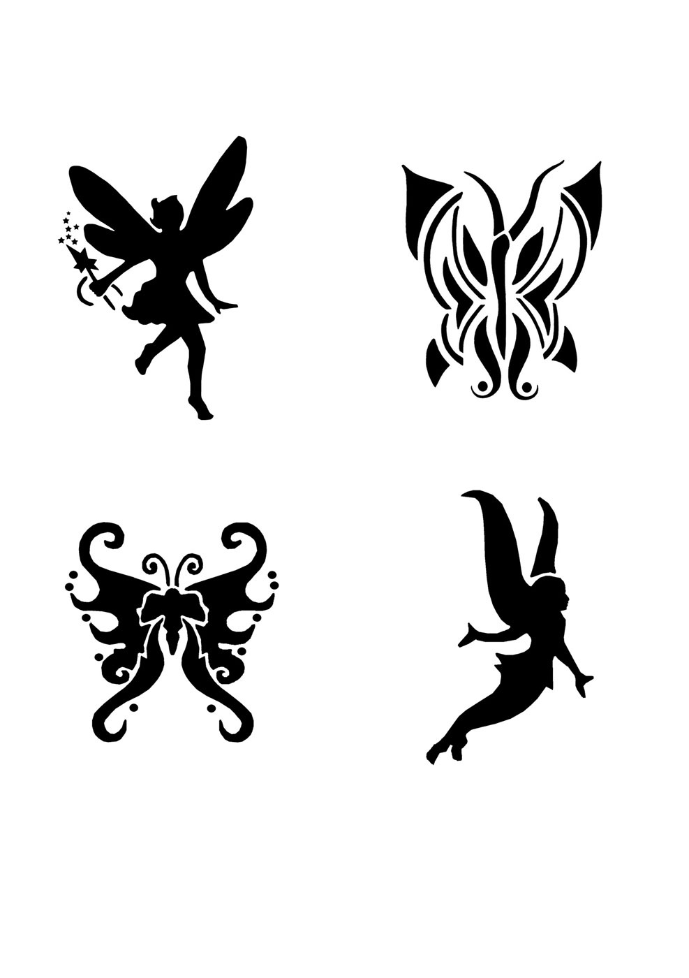 Glitzer Tattoo Schablonen Set für Kinder K02G
