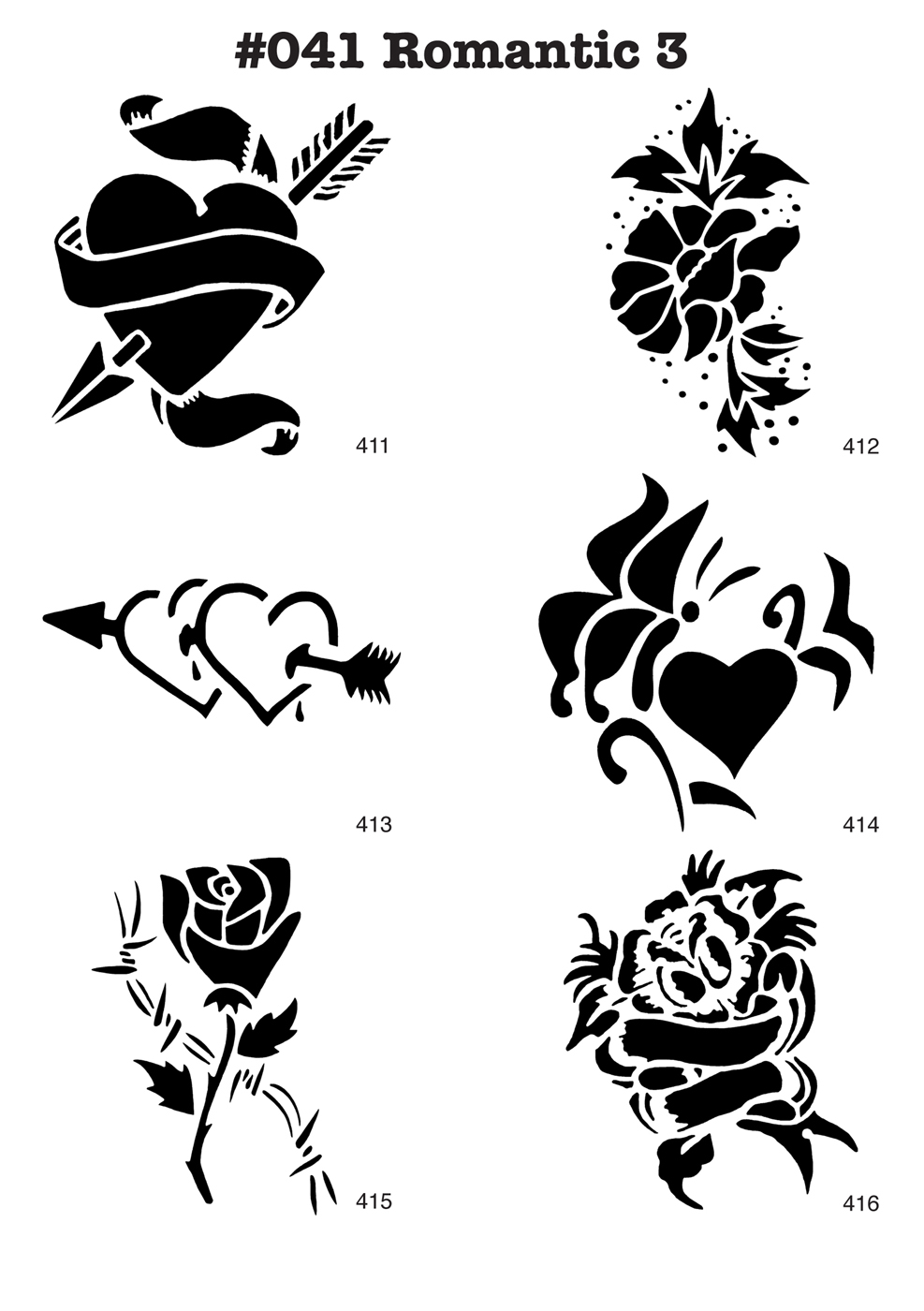 HERZ MIT PFEIL, ROSE, ROMANTIC TATTOO