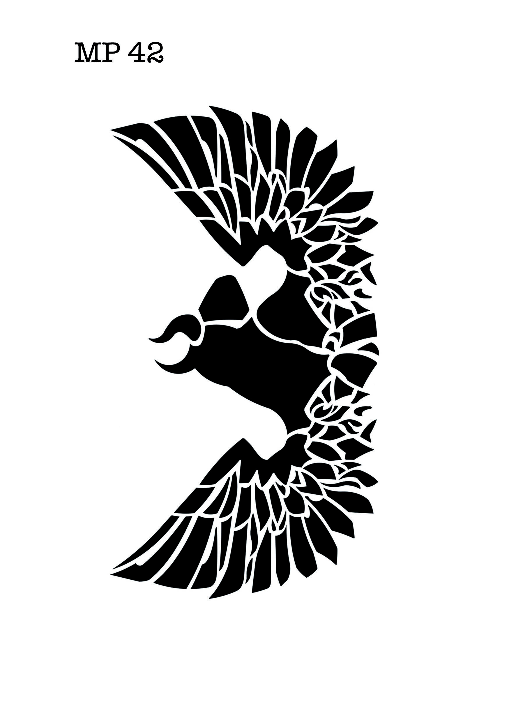 Selbstklebende XXXL-Schablone für Glitzer-Tattoos oder für Airbrush-Tattoo