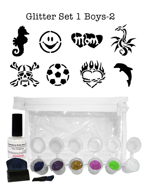 Glitzer-Tattoo-Set "for boys" G1B2