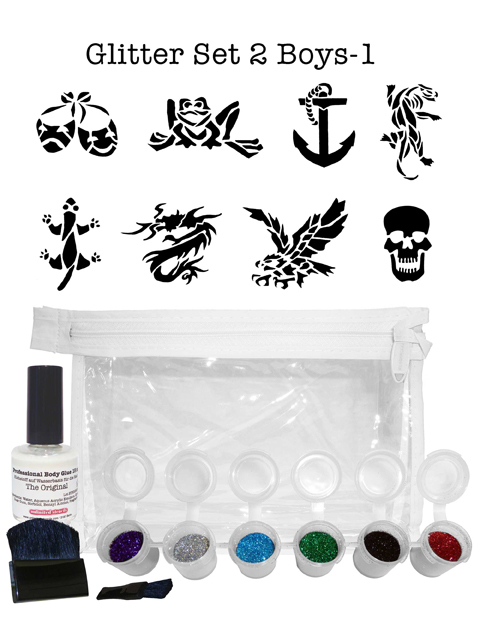 Glitzer-Tattoo-Set "for boys" G2B1
