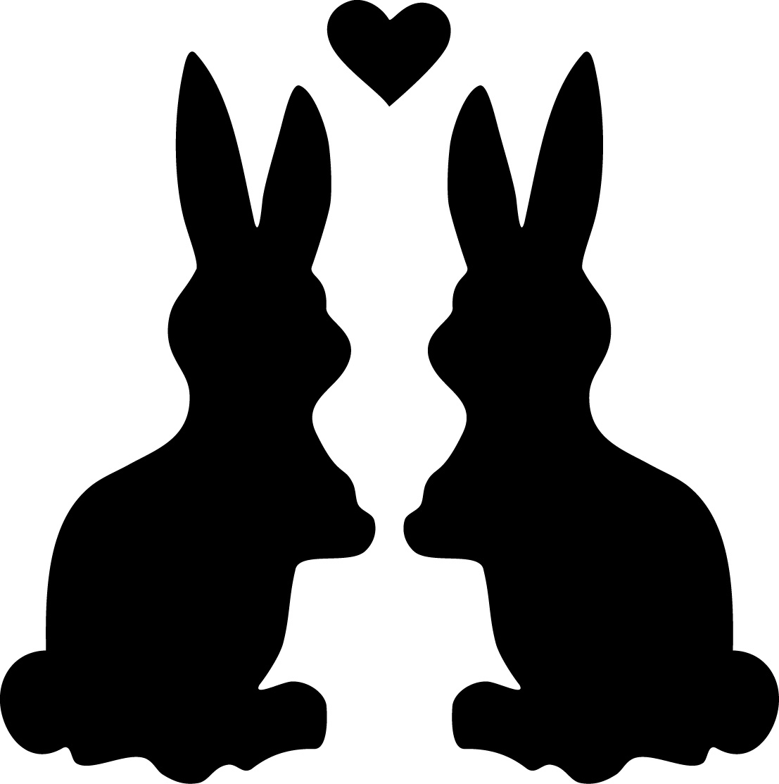 Selbstklebende Schablone für Glitzer-Tattoos oder für Airbrush-Tattoo Bunny, Häschen SP105