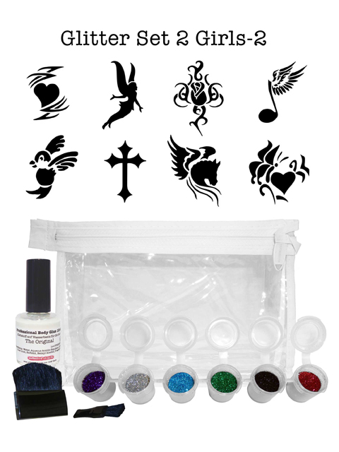 Glitzer-Tattoo-Set "for girls" G2G2