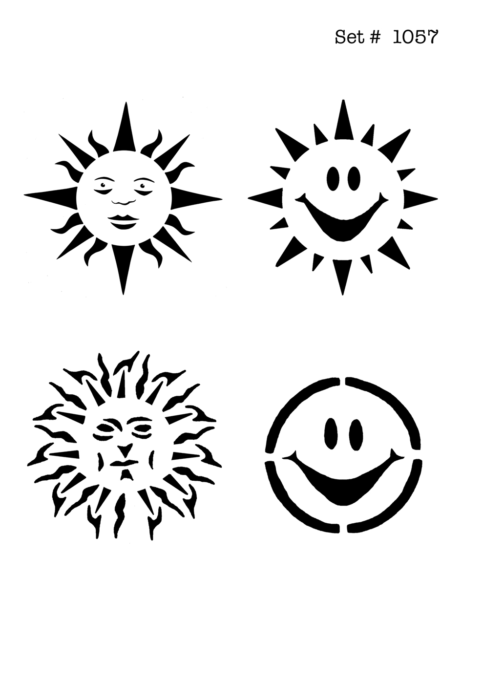 UNLIMITED STENCILS 4 selbstklebende DURA-LAR Airbrush Tattoo-Schablonen D1057