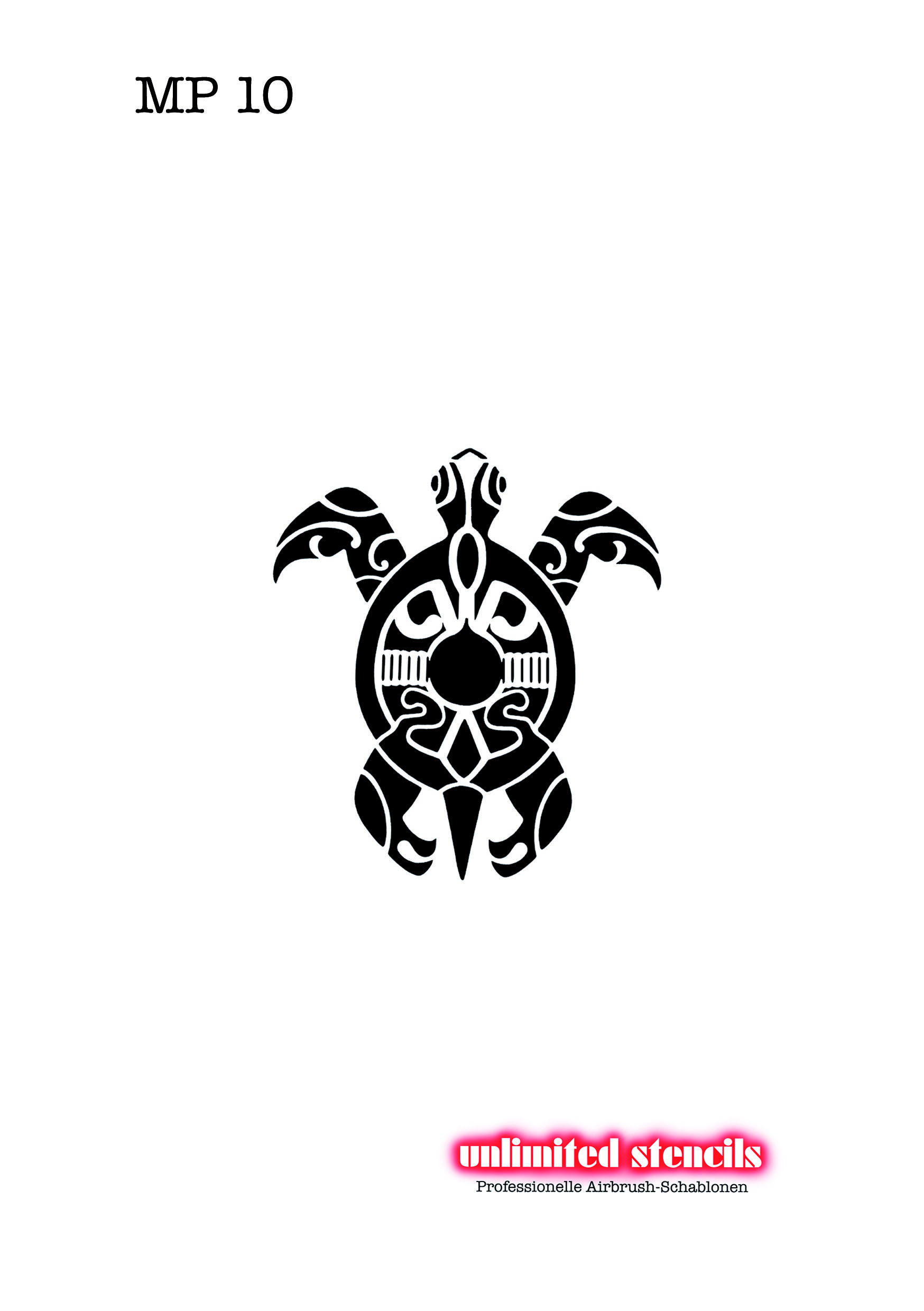 Mylar Airbrush Tattoo Schablone SCHILDKRÖTE  MP10