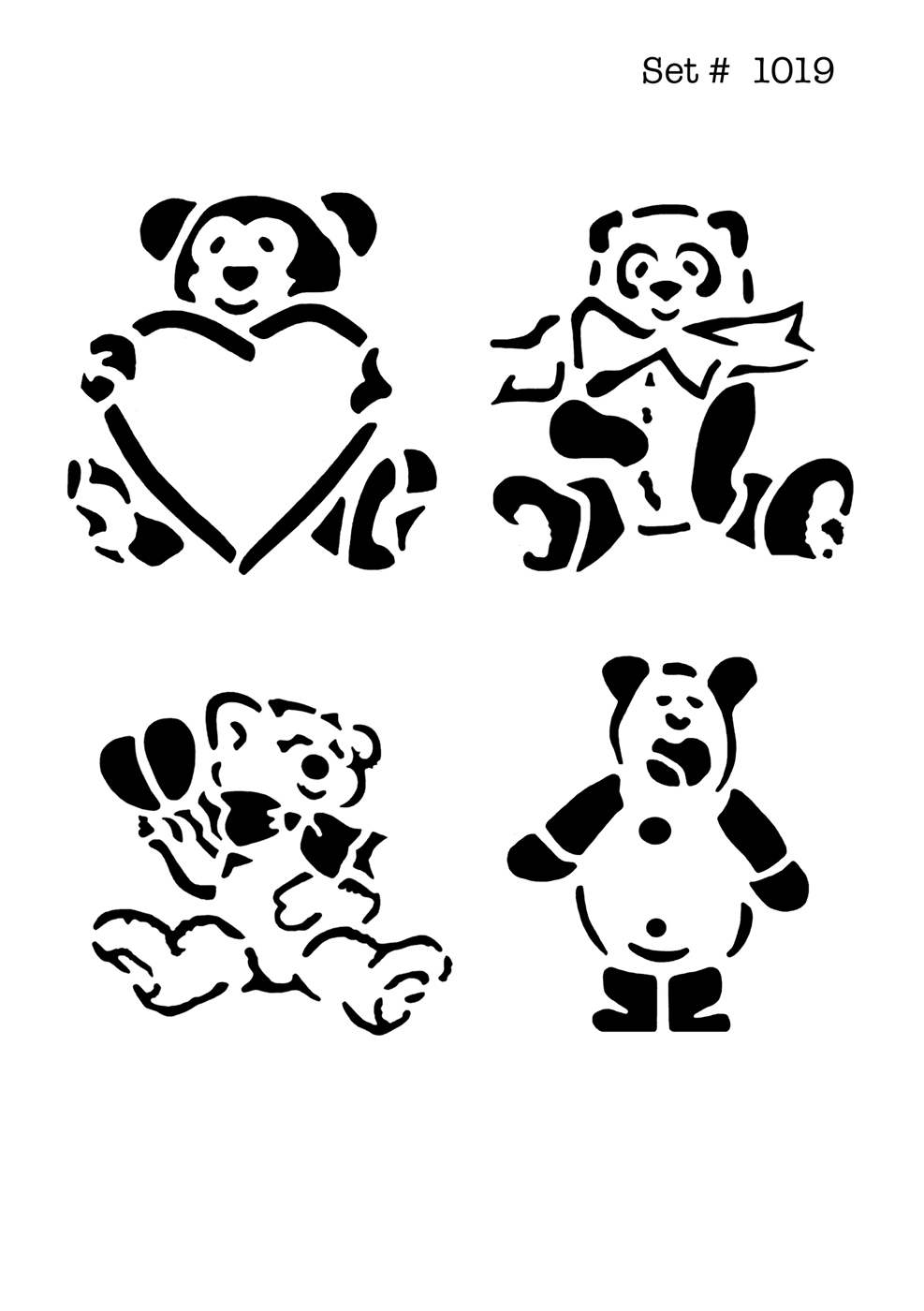UNLIMITED STENCILS 4 selbstklebende DURA-LAR Airbrush Tattoo-Schablonen D1019
