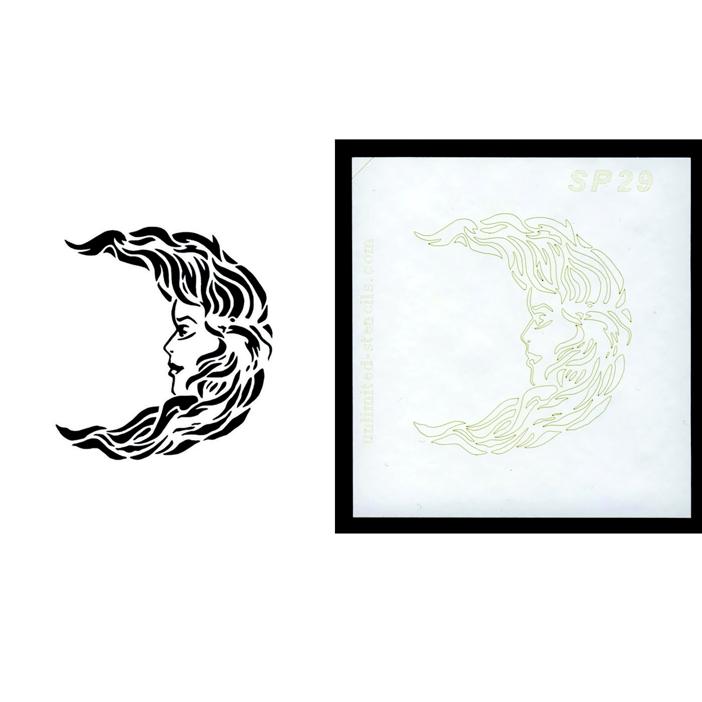 Selbstklebende Schablone für Glitzer-Tattoos oder für Airbrush-Tattoo