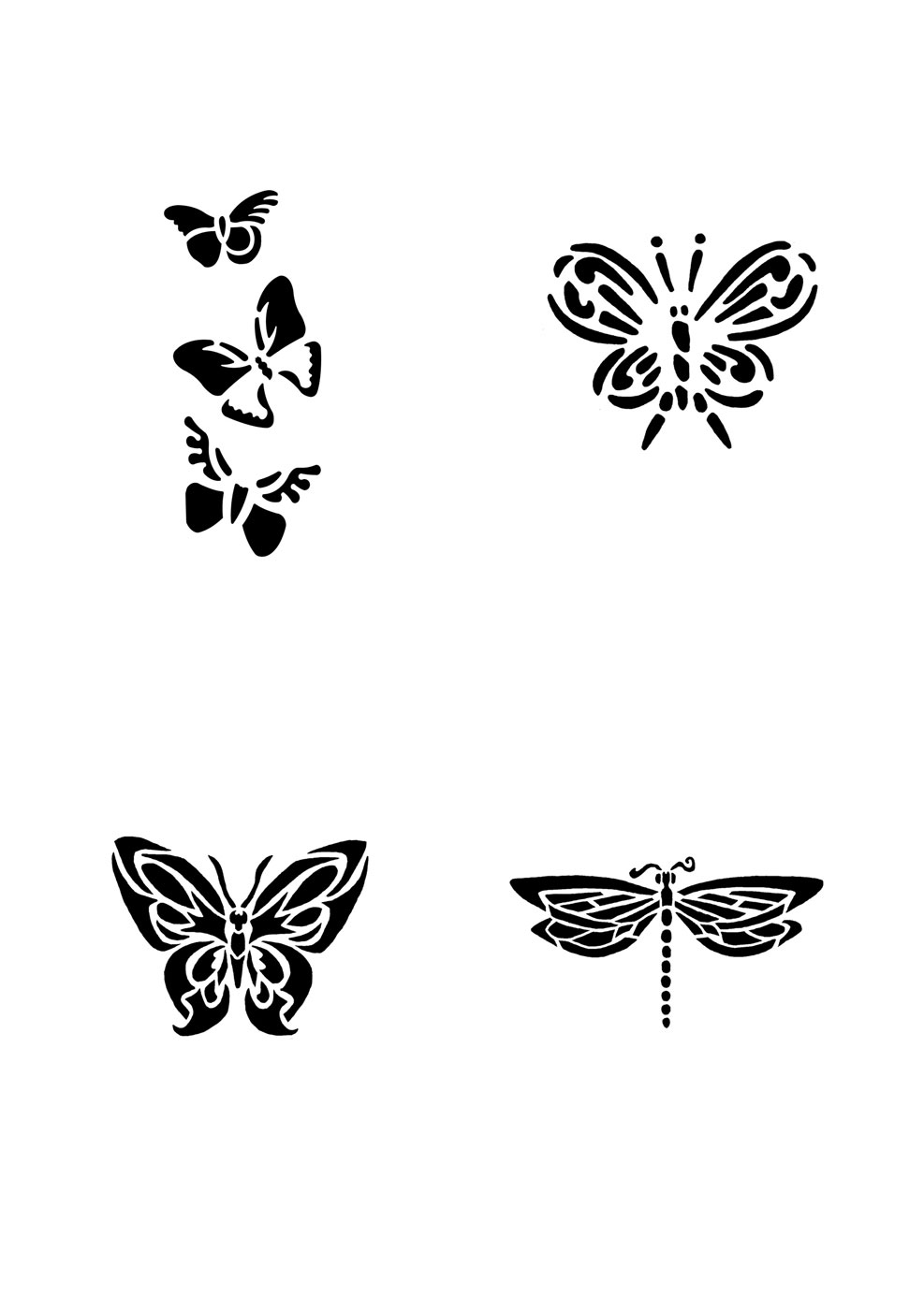 Glitzer Tattoo Schablonen Set für Kinder K07G