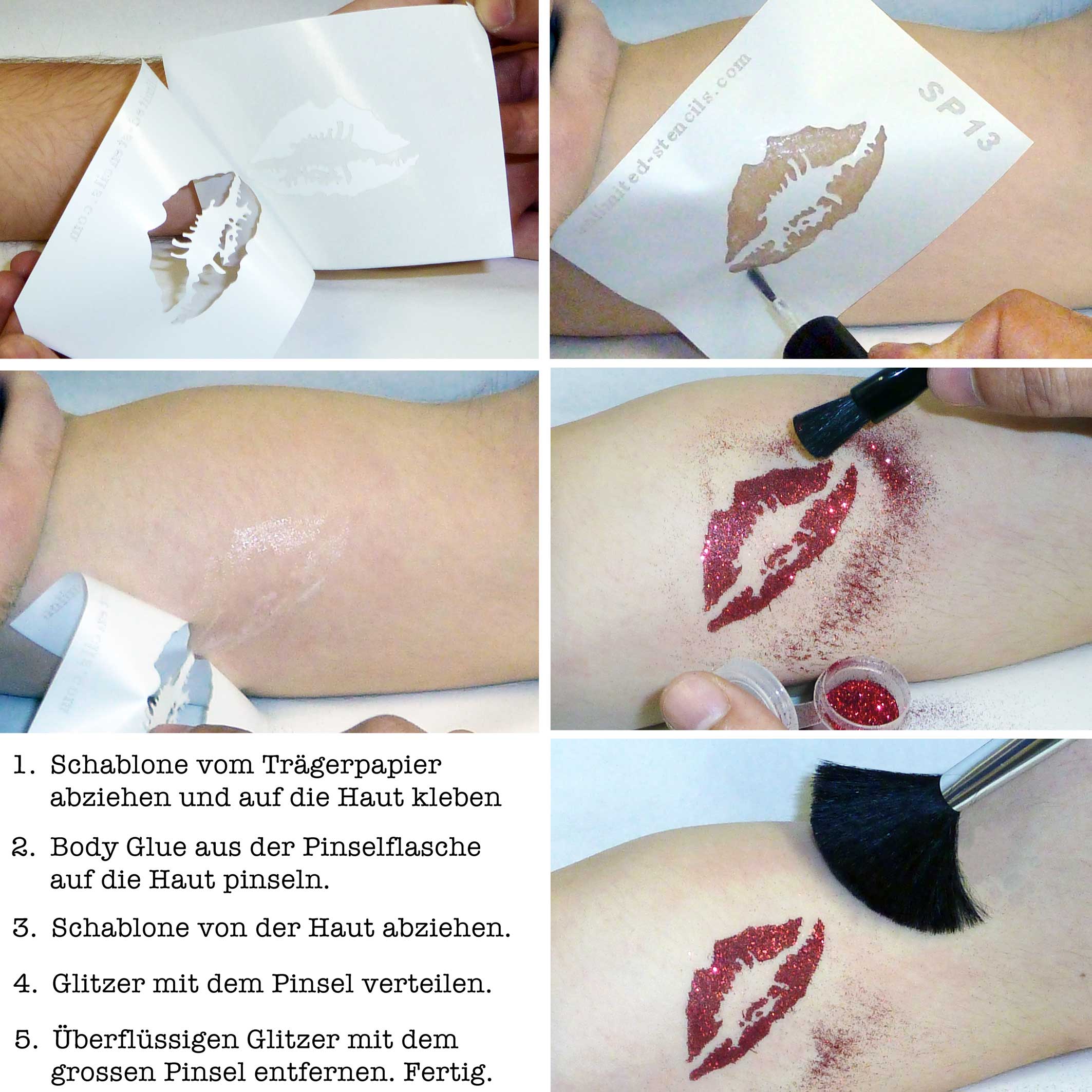Glitzer-Tattoo-Set "for girls" G2G3
