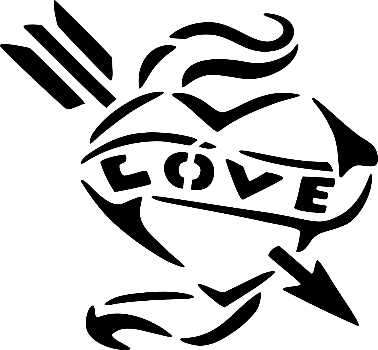 Selbstklebende Schablone für Glitzer-Tattoos oder für Airbrush-Tattoo IN LOVE , SP 119
