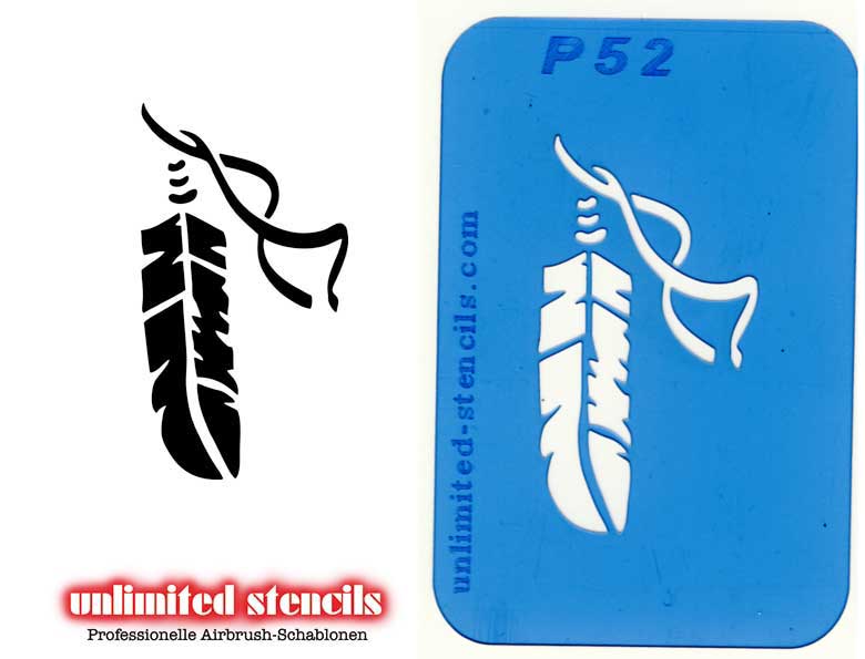 Mylar Airbrush Tattoo / Bodypainting Schablone FEDER  MP52