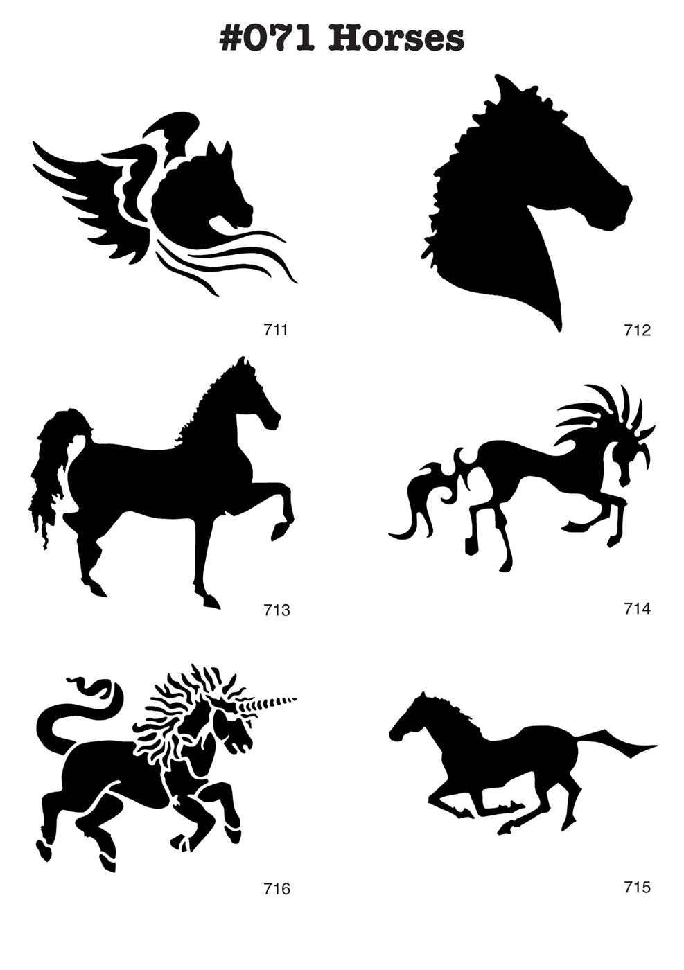 6 Airbrush-Tattoo-Schablonen MYLAR #071