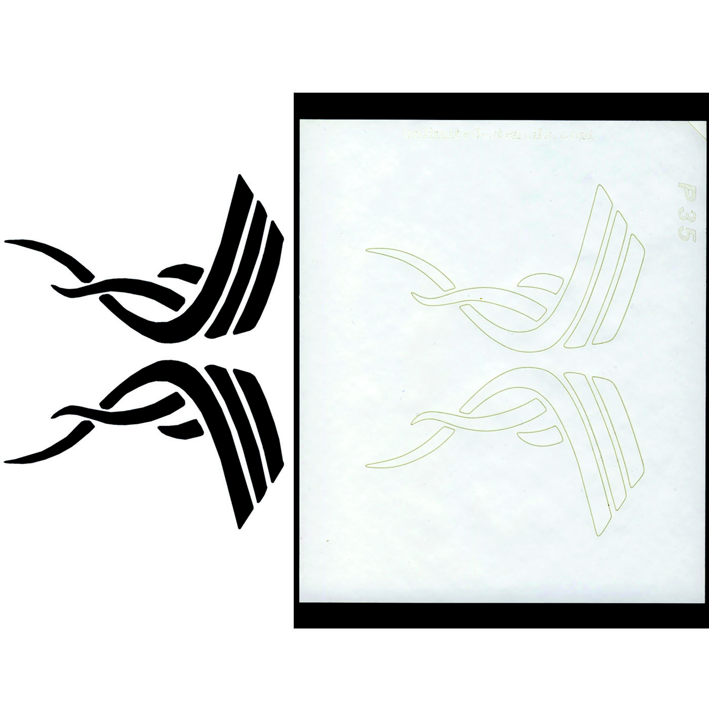 Selbstklebende Schablone für Glitzer-Tattoos oder für Airbrush-Tattoo