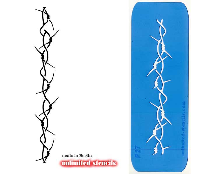 Mylar Airbrush Tattoo / Bodypainting Schablone STACHEL-ARMBAND  MP27