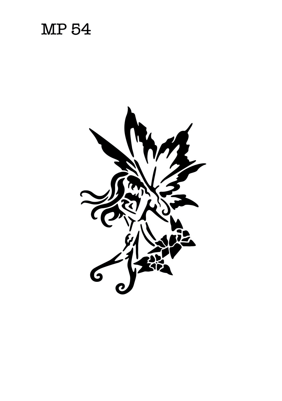 Selbstklebende XL-Schablone für Glitzer-Tattoos oder für Airbrush-Tattoo