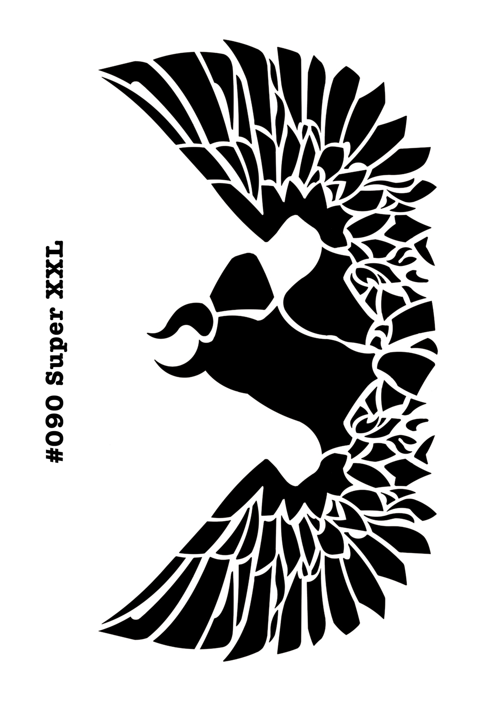 Airbrush-Tattoo-Schablonen TRIBAL ARSCHGEWEIH  MYLAR #090