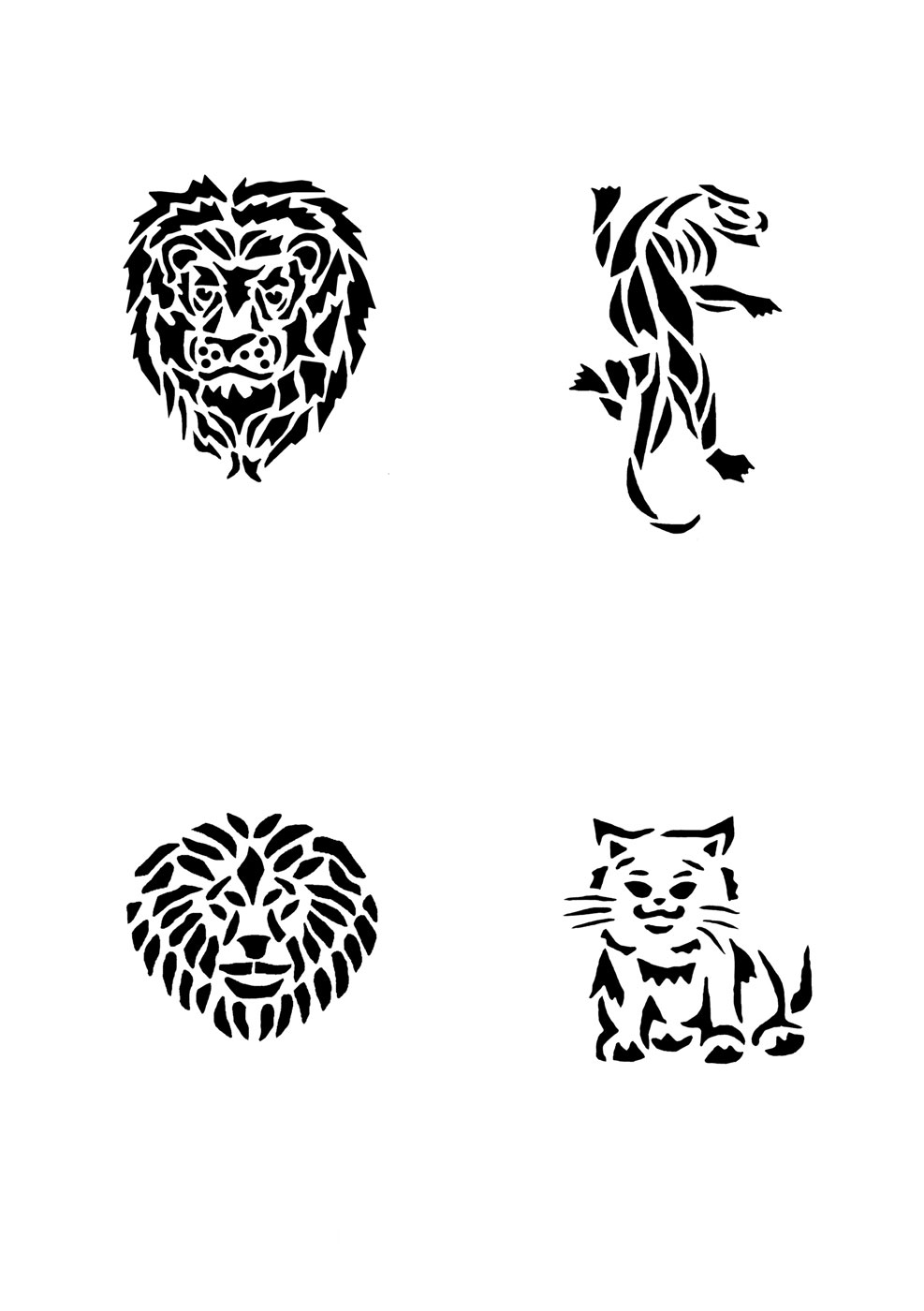 Glitzer Tattoo Schablonen Set für Kinder K17G