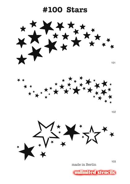 6 Airbrush-Tattoo-Schablonen MYLAR #100