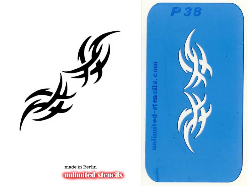Mylar Airbrush Tattoo / Bodypainting Schablone TRIBAL  MP38