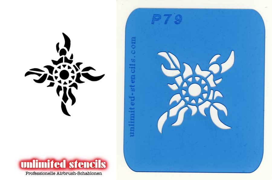 Mylar Airbrush Tattoo / Bodypainting Schablone TRIBAL  MP79