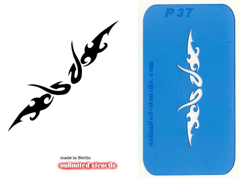 Mylar Airbrush Tattoo / Bodypainting Schablone TRIBAL  MP37