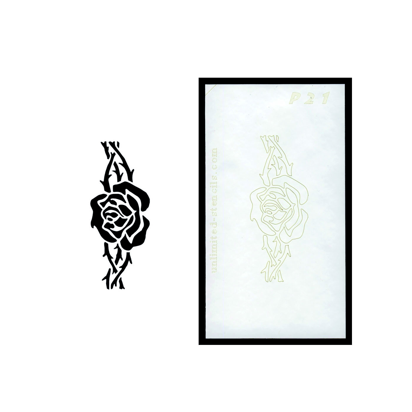 Selbstklebende Schablone für Glitzer-Tattoos oder für Airbrush-Tattoo