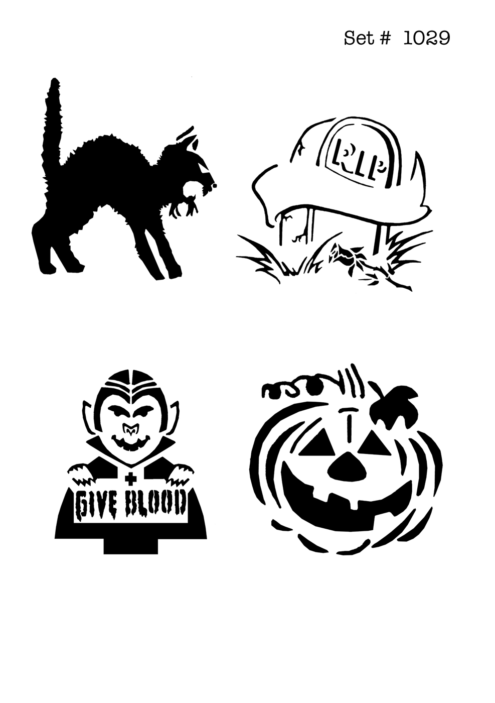 UNLIMITED STENCILS 4 selbstklebende DURA-LAR Airbrush Tattoo-Schablonen D1029