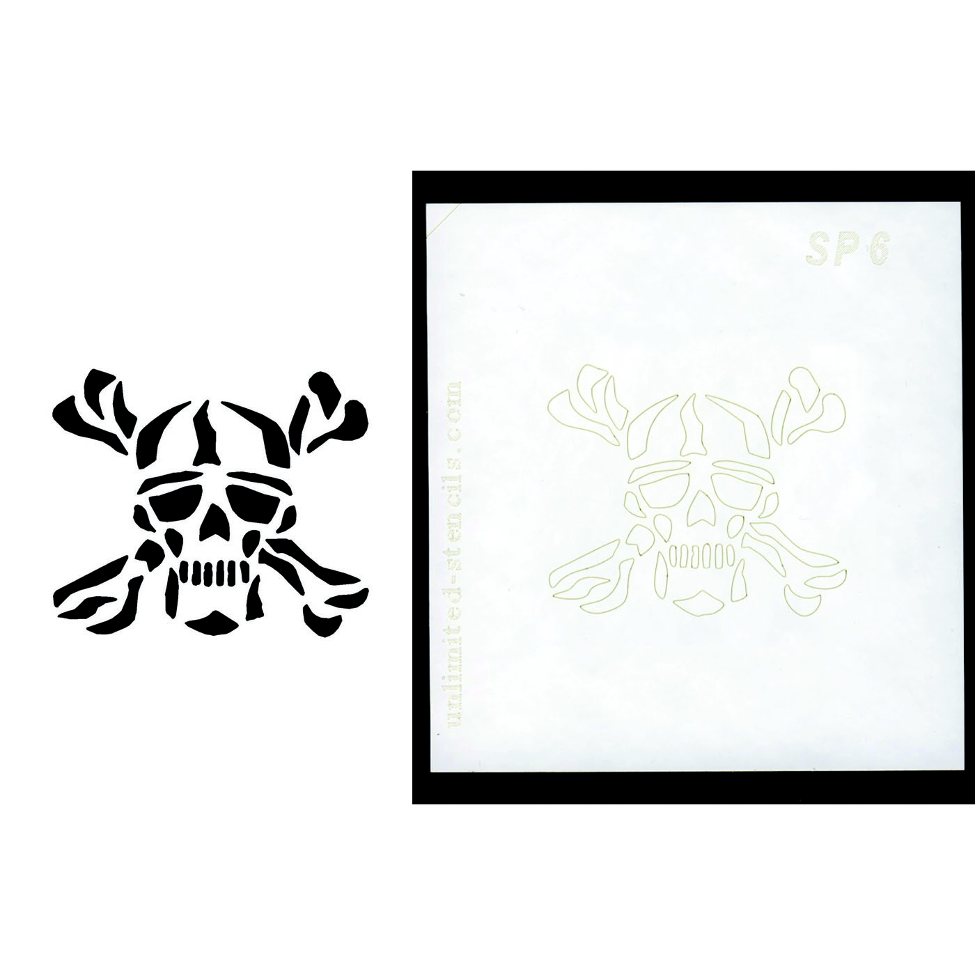 Selbstklebende Schablone für Glitzer-Tattoos oder für Airbrush-Tattoos