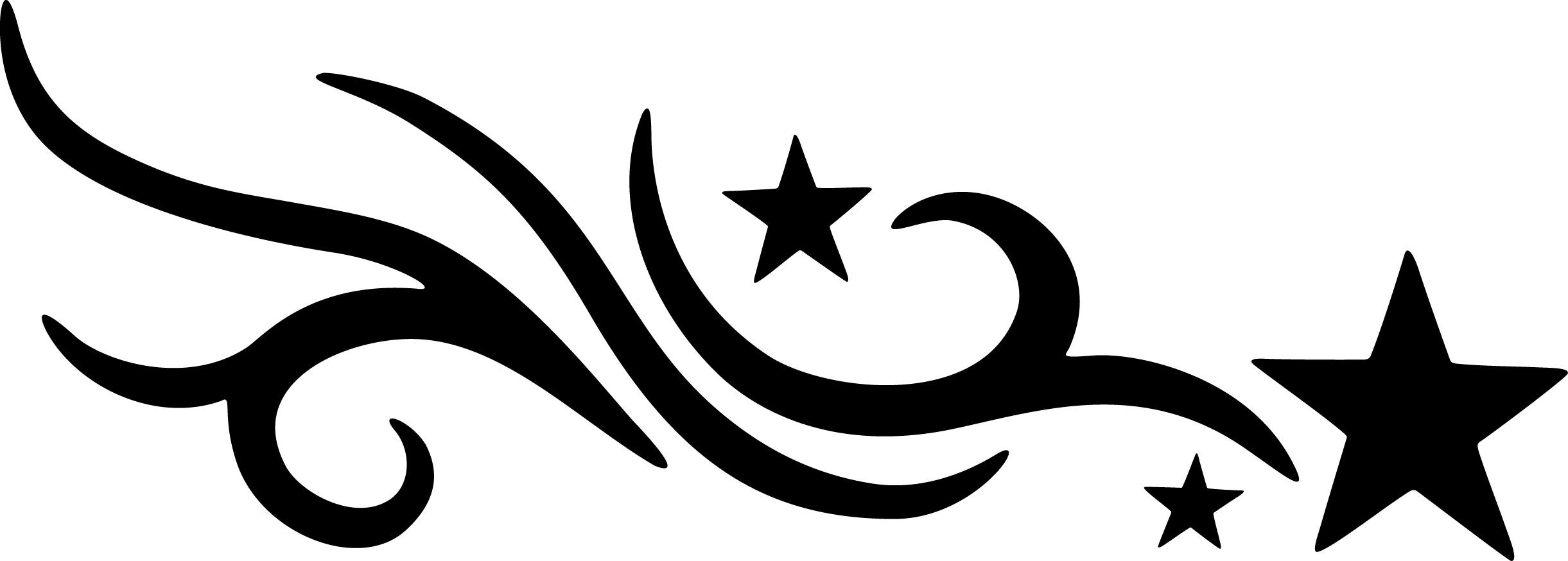 Selbstklebende Schablone für Glitzer-Tattoos oder für Airbrush  TRIBAL STARS  SP144