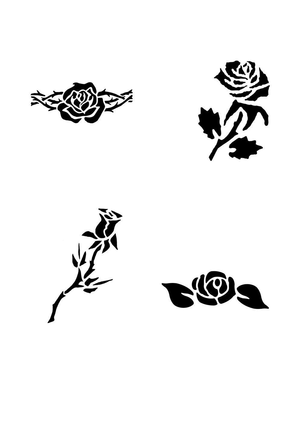Glitzer Tattoo Schablonen Set für Kinder K14G