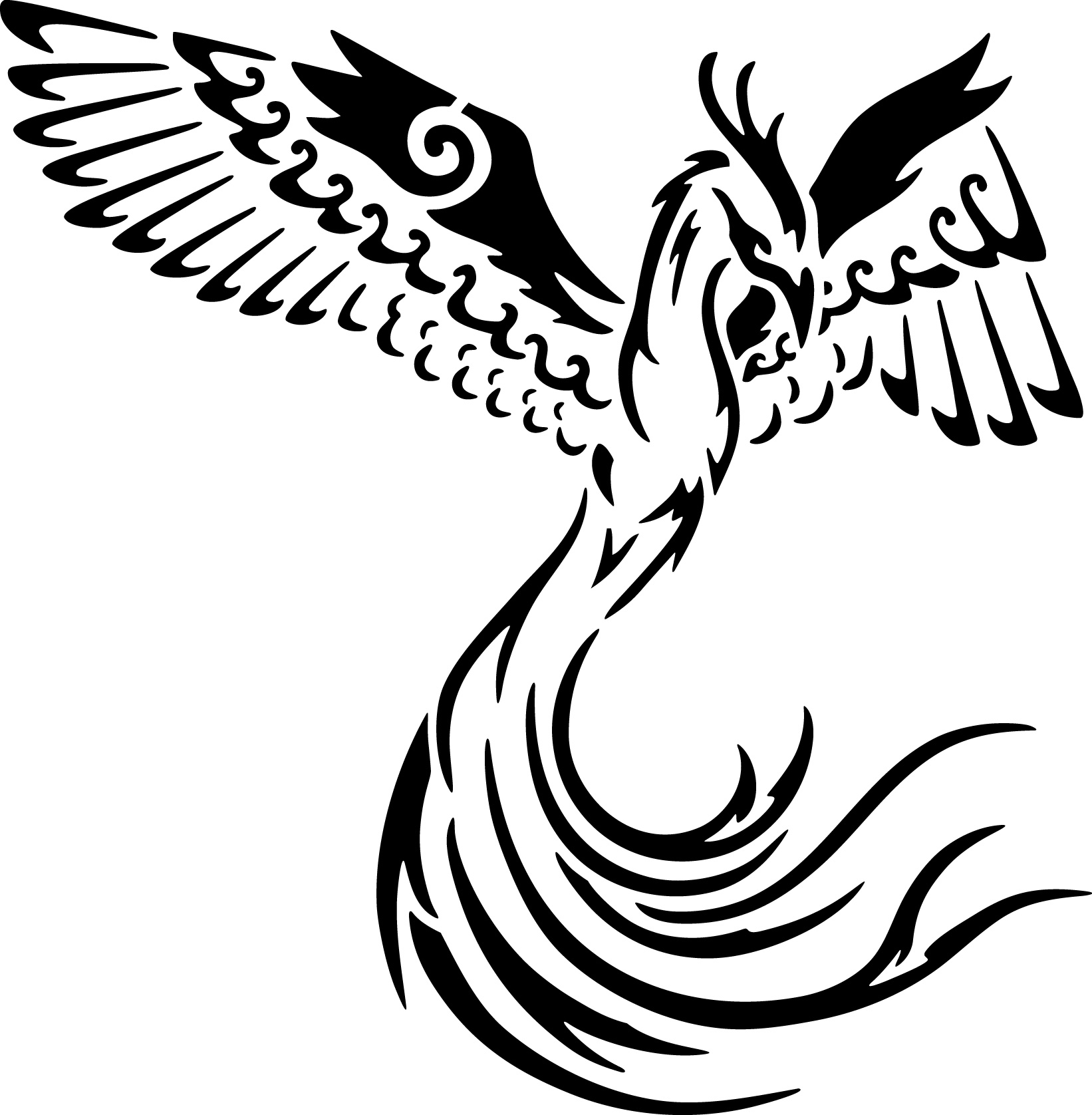 Selbstklebende Schablone für Glitzer-Tattoos oder für Airbrush-Tattoo TRIBAL DRAGONSP132