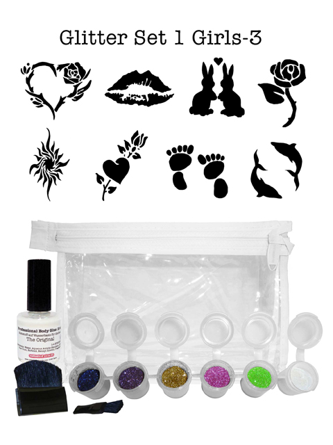 Glitzer-Tattoo-Set "for girls" G1G3