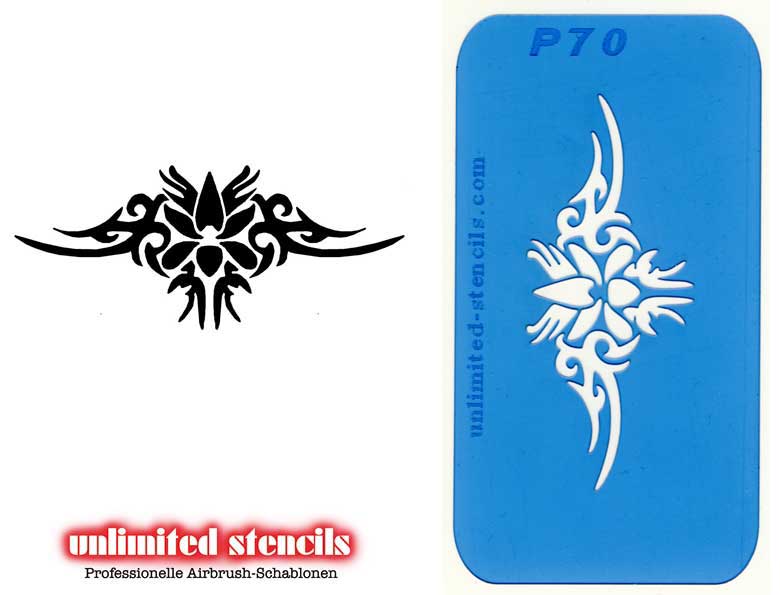 Mylar Airbrush Tattoo / Bodypainting Schablone TRIBAL  MP70