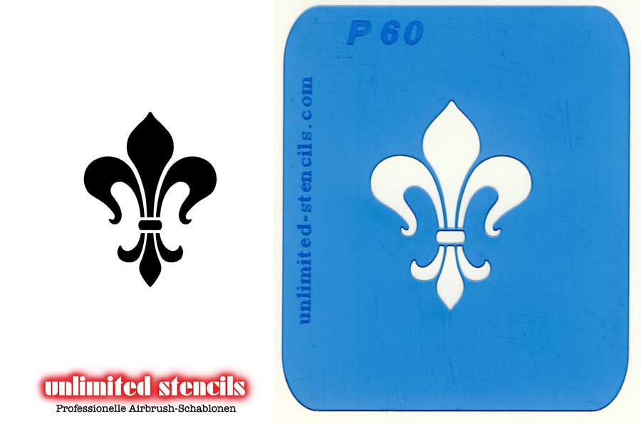 Mylar Airbrush Tattoo / Bodypainting Schablone RITTERLILIE MP60