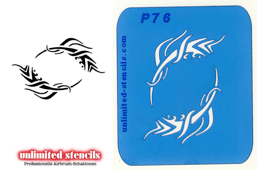 Mylar Airbrush Tattoo / Bodypainting Schablone TRIBAL  MP76