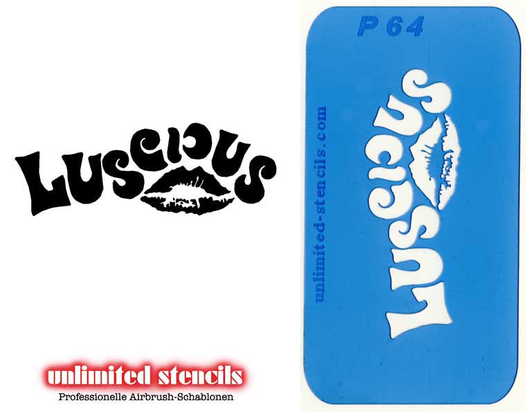 Mylar Airbrush Tattoo / Bodypainting Schablone LUSCIOUS  MP64