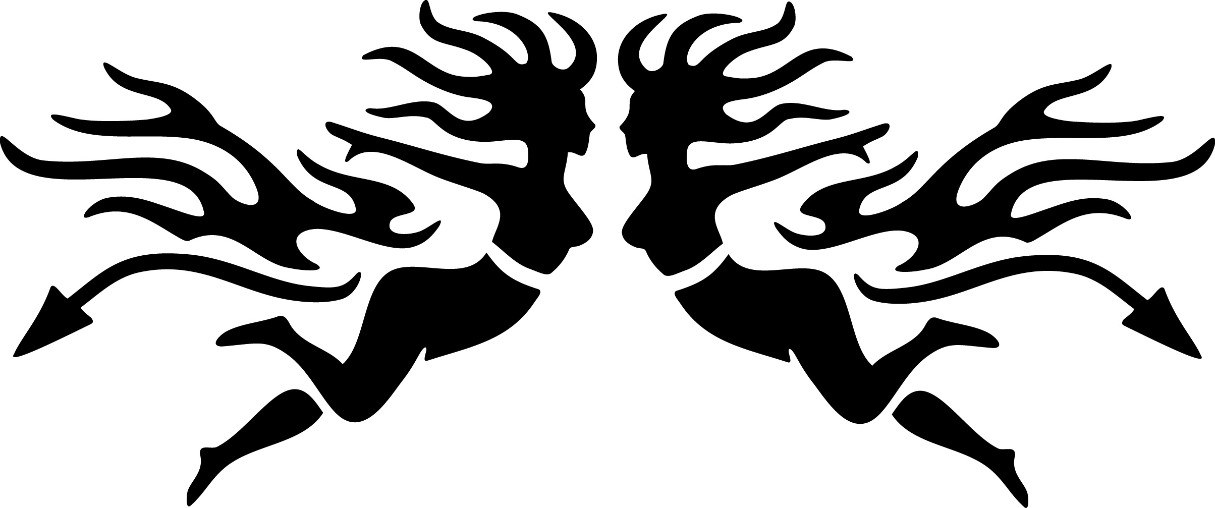 Selbstklebende Schablone für Glitzer-Tattoos oder für Airbrush-Tattoo  TRIBAL GIRLS  SP142
