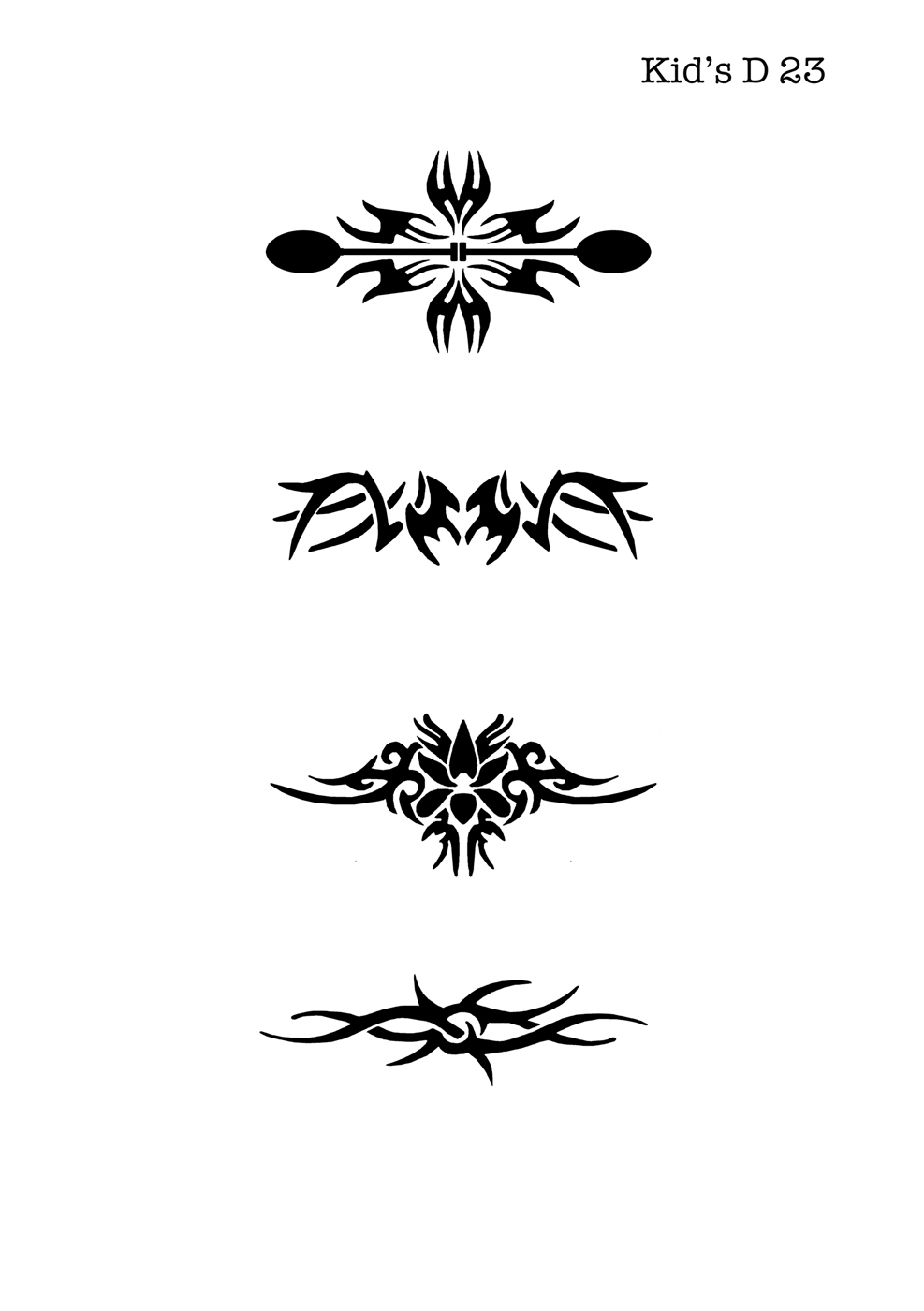 Kinder Airbrush Tattoo Schablone TRIBAL