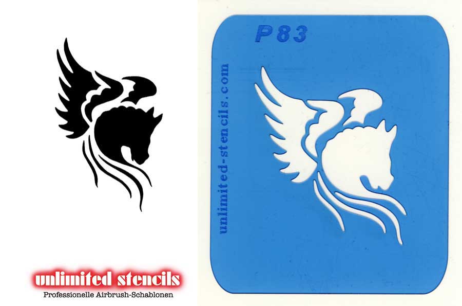 Mylar Airbrush Tattoo / Bodypainting Schablone PEGASUS MP83