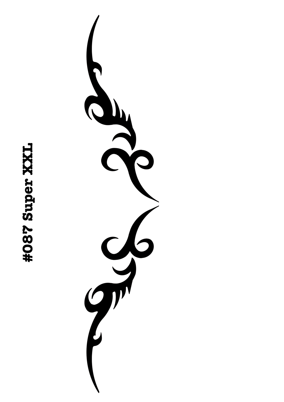 Airbrush-Tattoo-Schablone TRIBAL ARSCHGEWEIH MYLAR #087